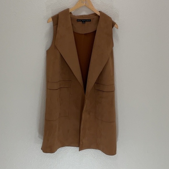 NWOT Hyfve Suede Long Vest - Picture 2 of 7